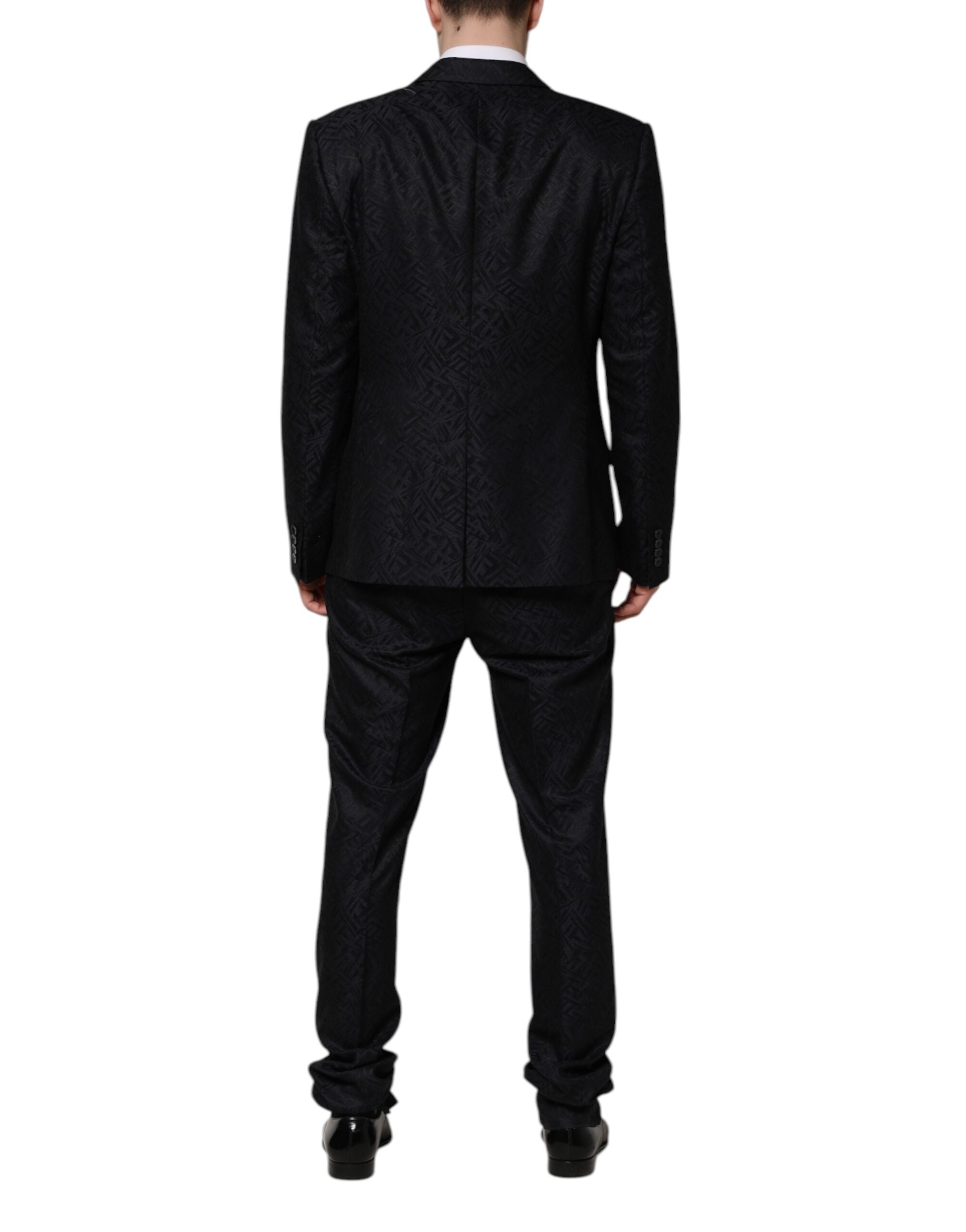 Dolce & Gabbana Schwarzer MARTINI King Skeleton 2-teiliger Anzug