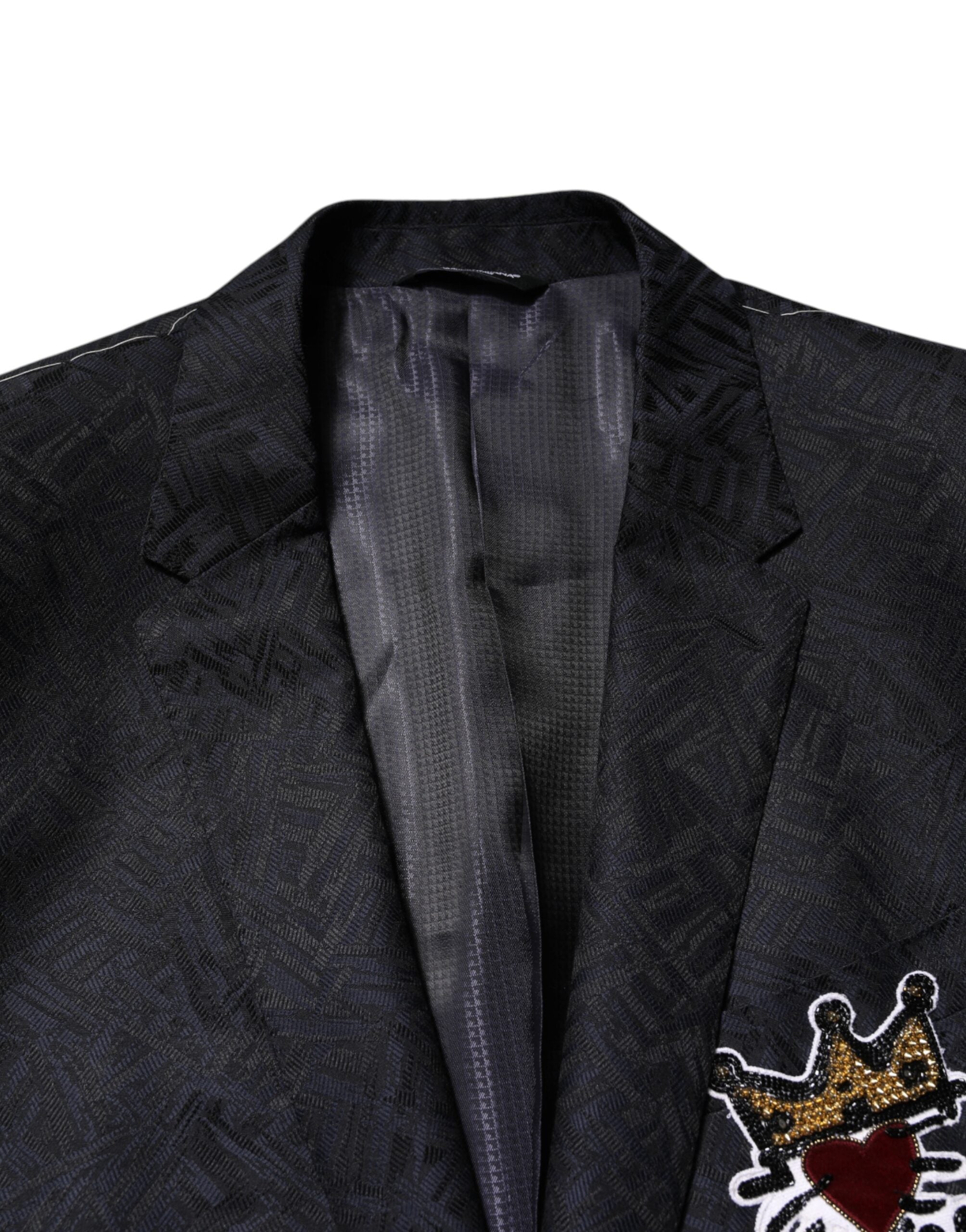 Dolce & Gabbana Schwarzer MARTINI King Skeleton 2-teiliger Anzug