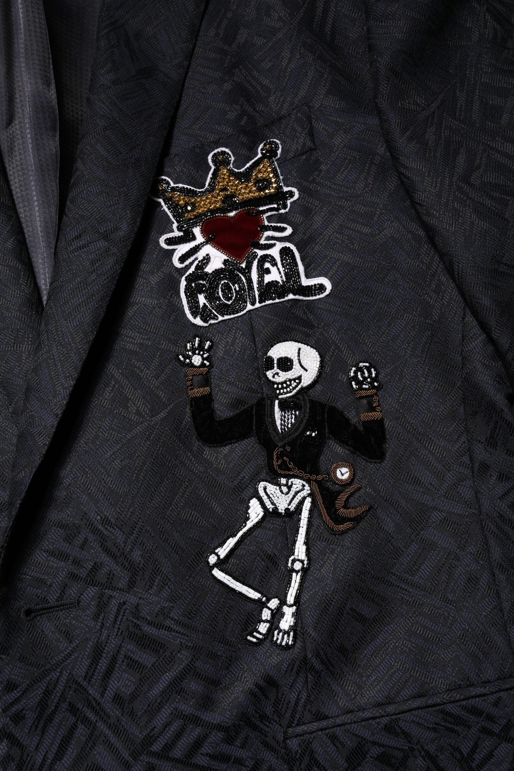 Dolce & Gabbana Schwarzer MARTINI King Skeleton 2-teiliger Anzug