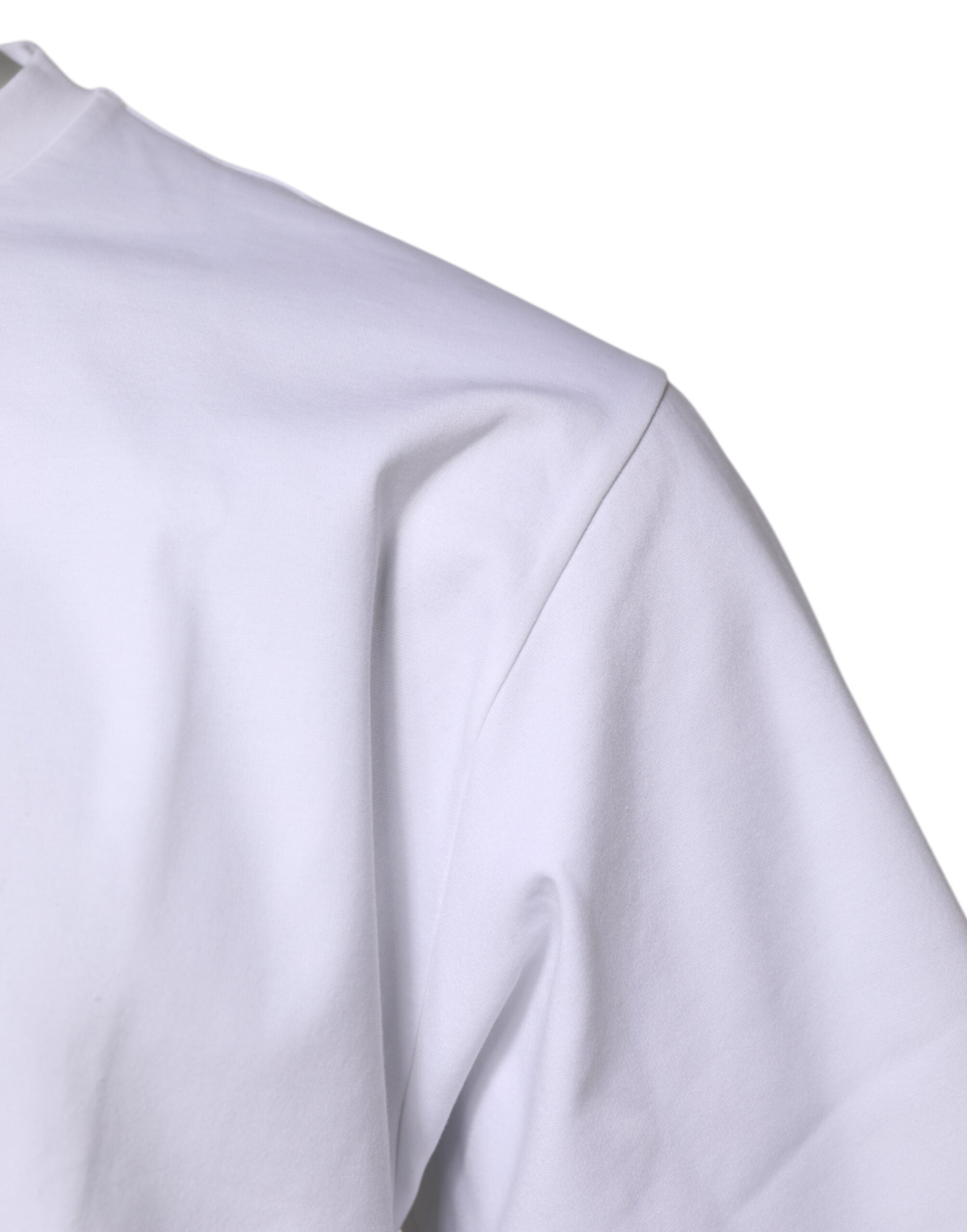 Dolce & Gabbana – Weißes T-Shirt aus Baumwolle mit kurzen Ärmeln und Rundhalsausschnitt