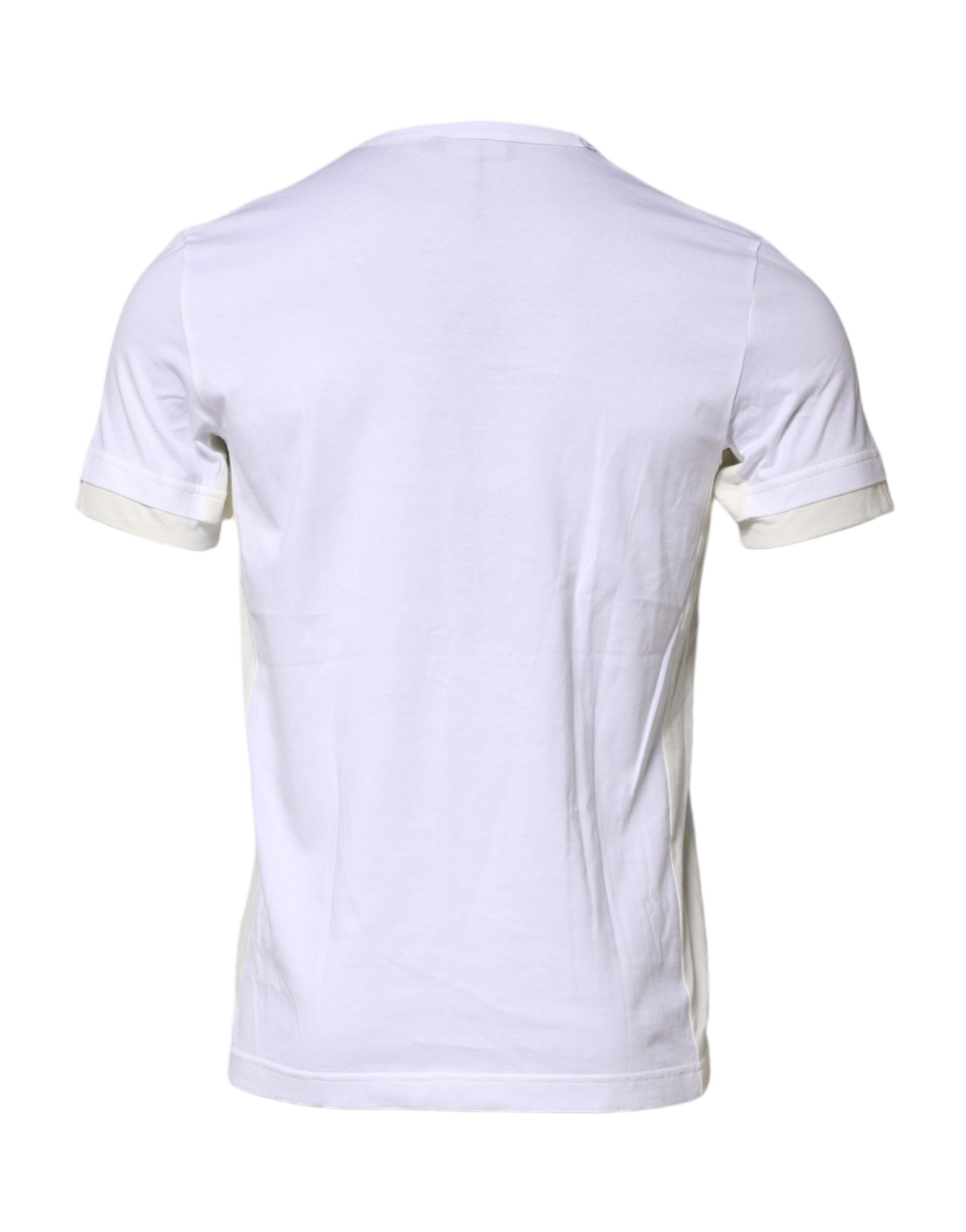 Dolce & Gabbana – Weißes T-Shirt mit kurzen Ärmeln aus Baumwolle mit Tasche