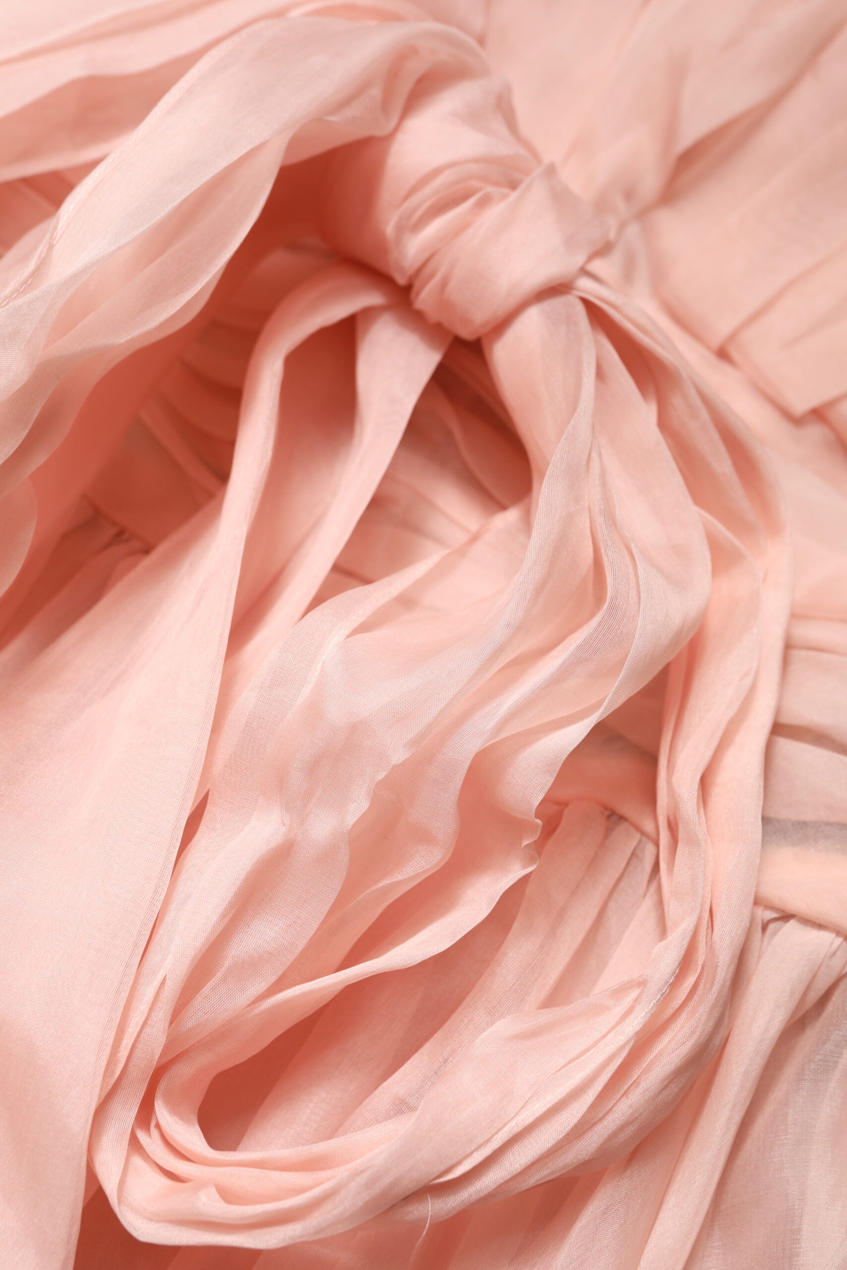 Dolce & Gabbana – A-Linien-Midikleid aus plissiertem Seidenchiffon in Rosa