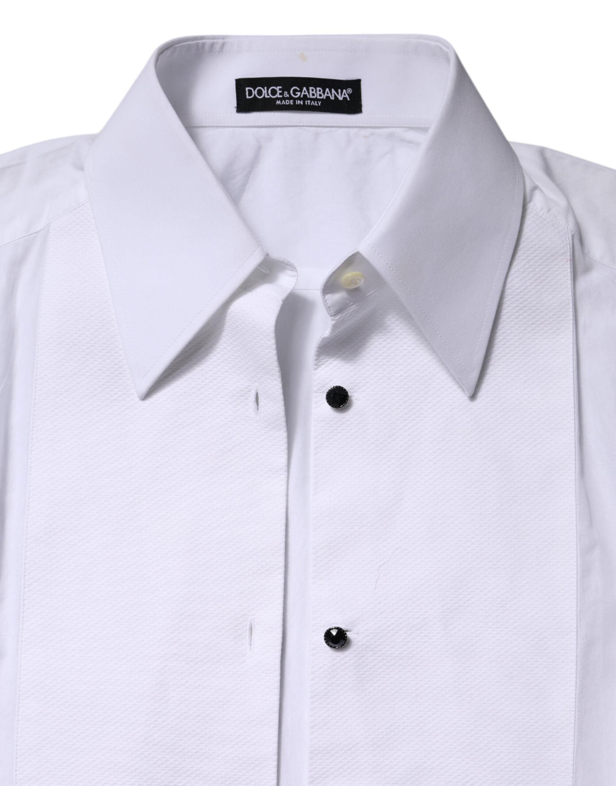 Dolce & Gabbana – Weißes Poloshirt aus Baumwolle mit kurzen Ärmeln und Kragen