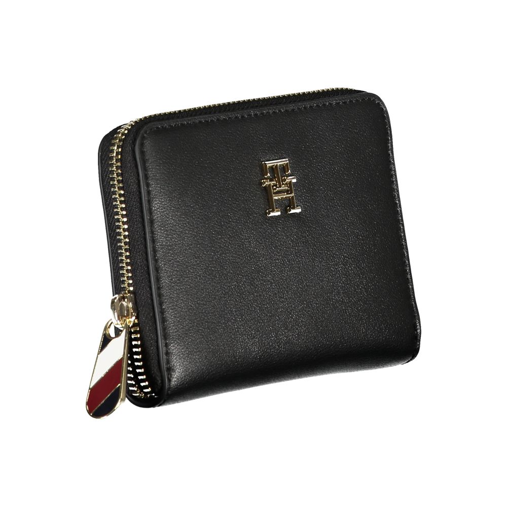 Portofel negru din poliester pentru femei Tommy Hilfiger