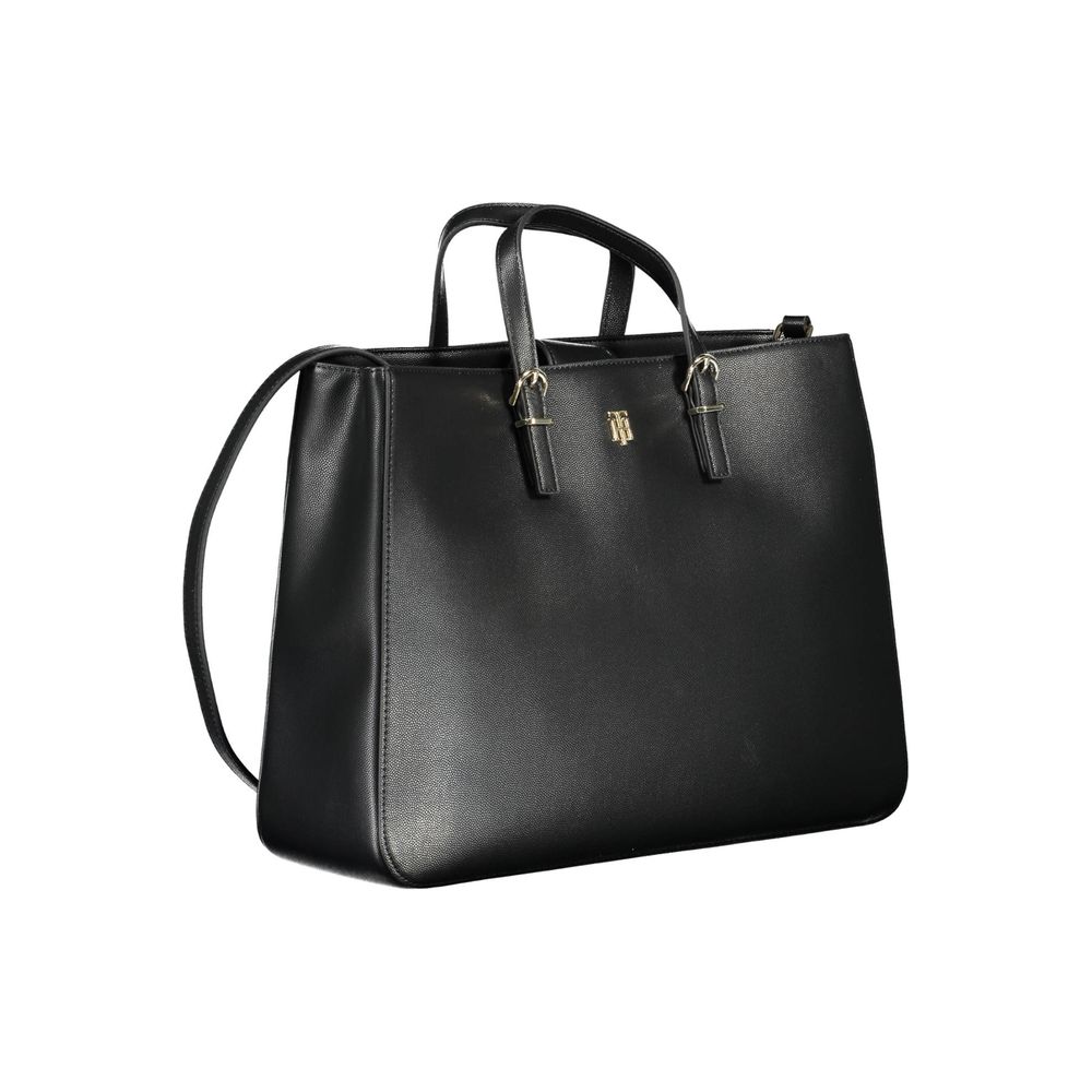 Tommy Hilfiger – Schwarze Handtasche aus Polyethylen für Damen