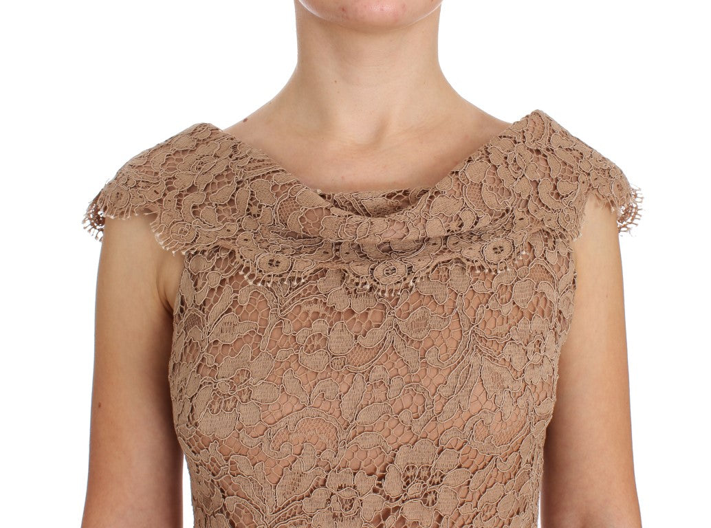 Rochie maxi elegantă cu imprimeu floral roz Dolce & Gabbana
