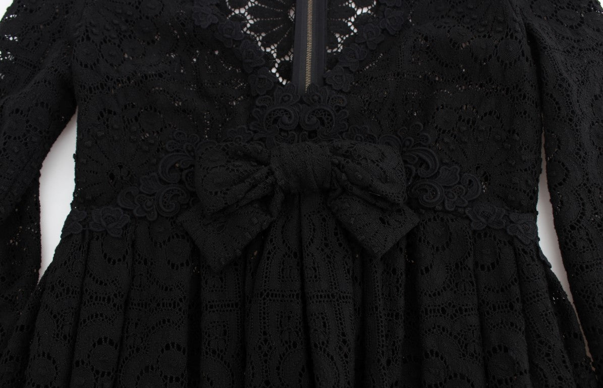 Dolce & Gabbana Elegantes Ricamo-Maxikleid mit Blumenmuster