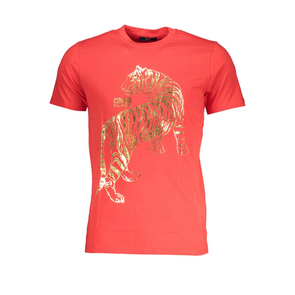 Rotes Baumwoll-T-Shirt der Cavalli Class