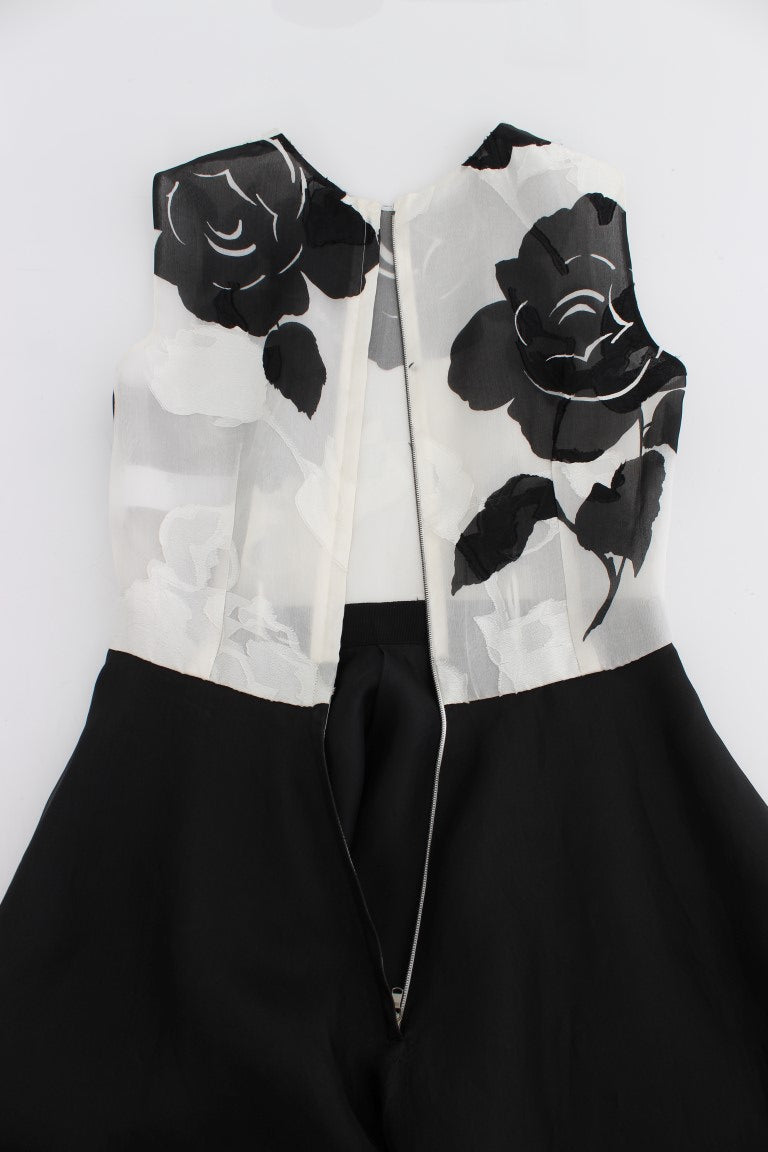 Dolce & Gabbana Elegantes, langes Seidenkleid mit Blumenmuster