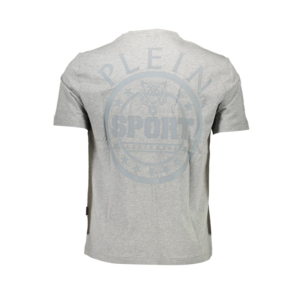Tricou bărbătesc Plein Sport gri din bumbac