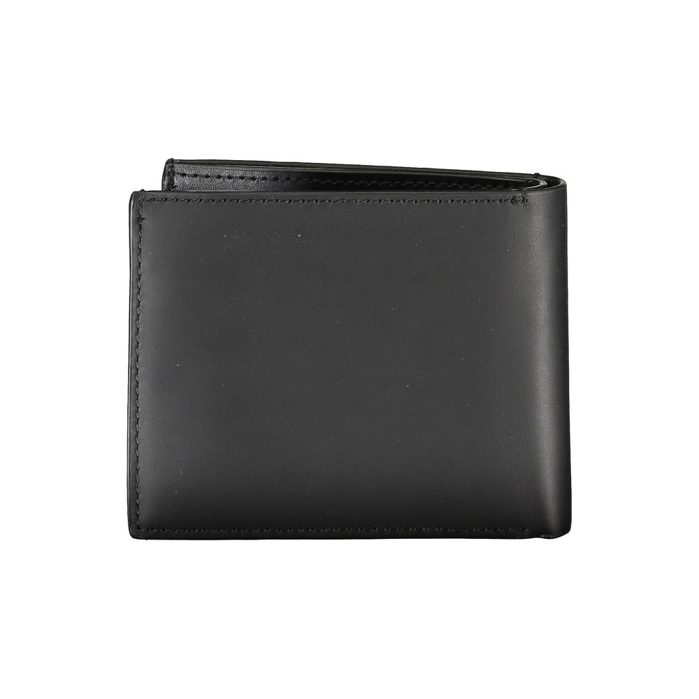 Portofel Calvin Klein negru din piele RFID cu portofel pentru monede
