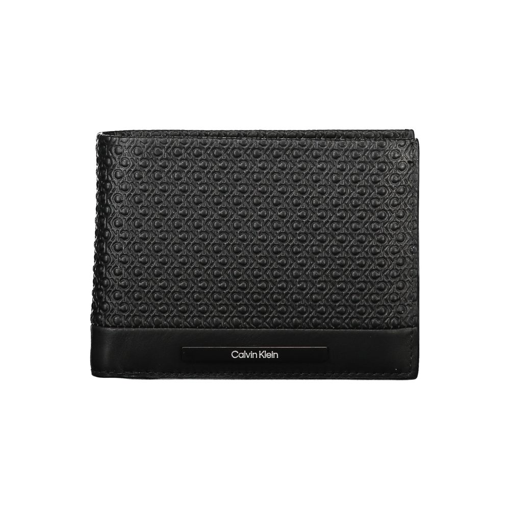 Calvin Klein Elegante RFID-Geldbörse aus schwarzem Leder