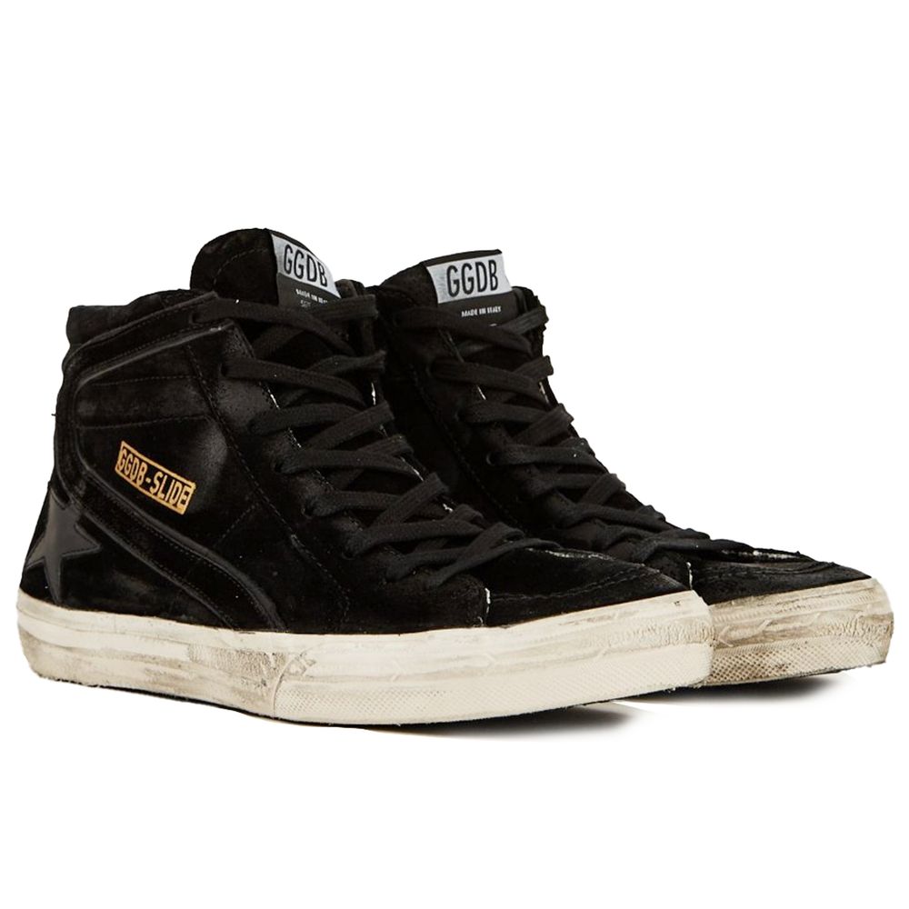 Tenișor Golden Goose din piele de vițel negru