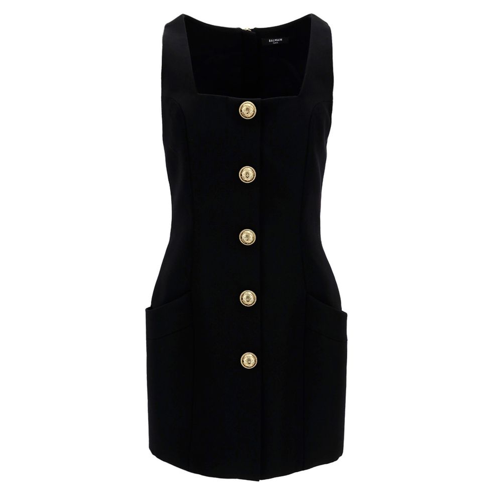 Rochie Balmain neagră din lână pentru femei
