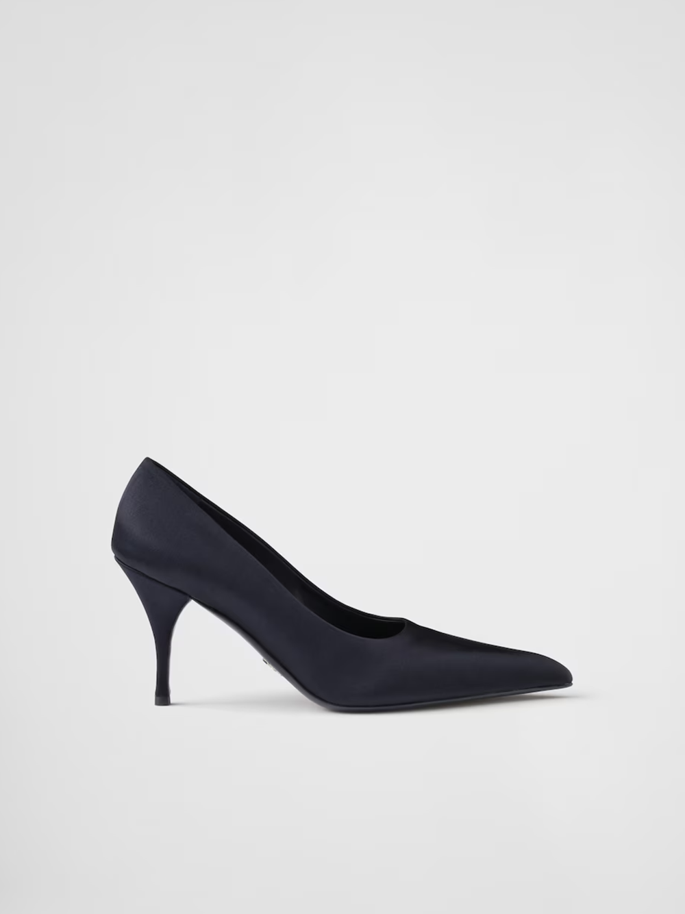 Pantofi cu toc Prada din satin albastru