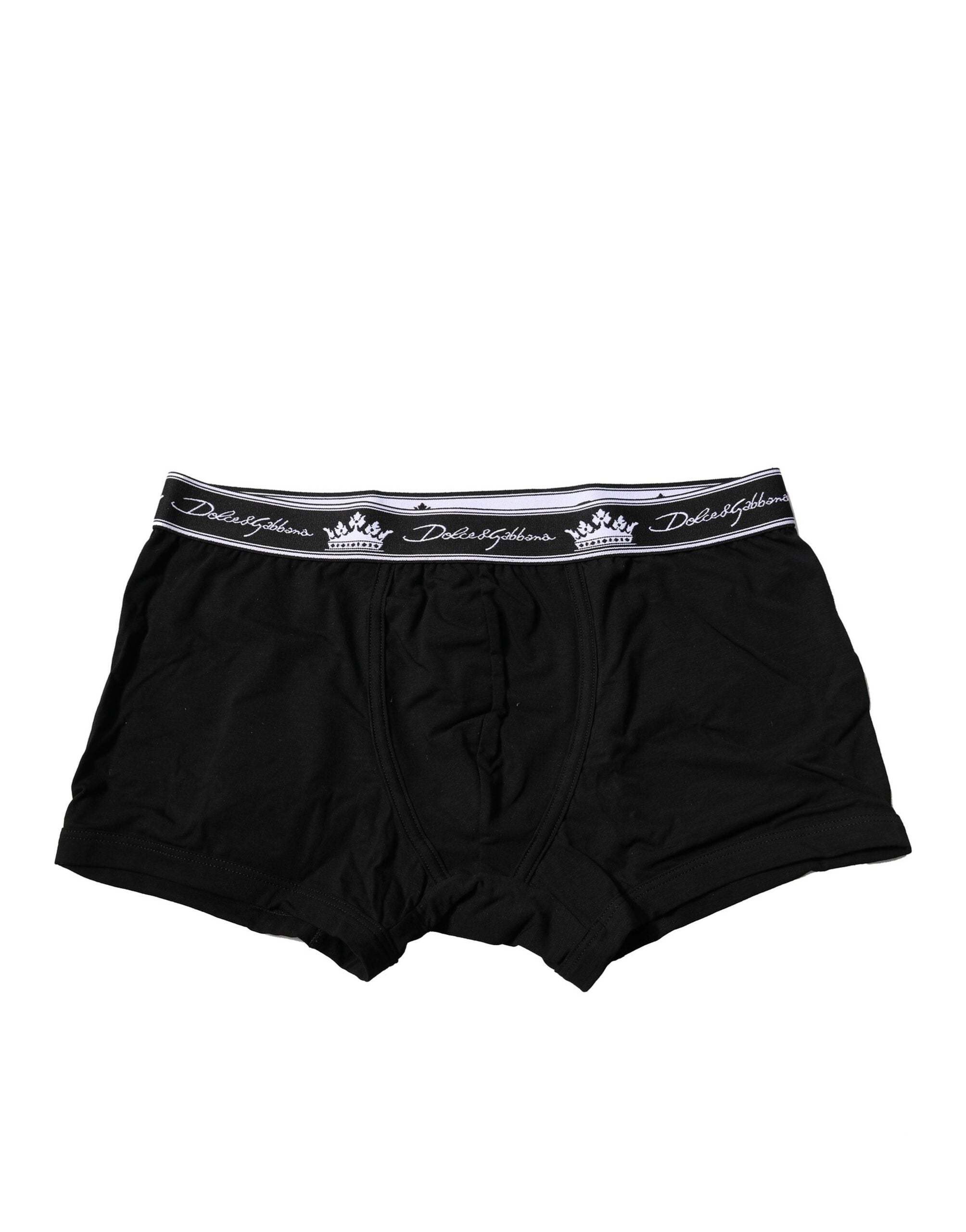 Lenjerie intimă boxer Dolce & Gabbana neagră din bumbac elastic