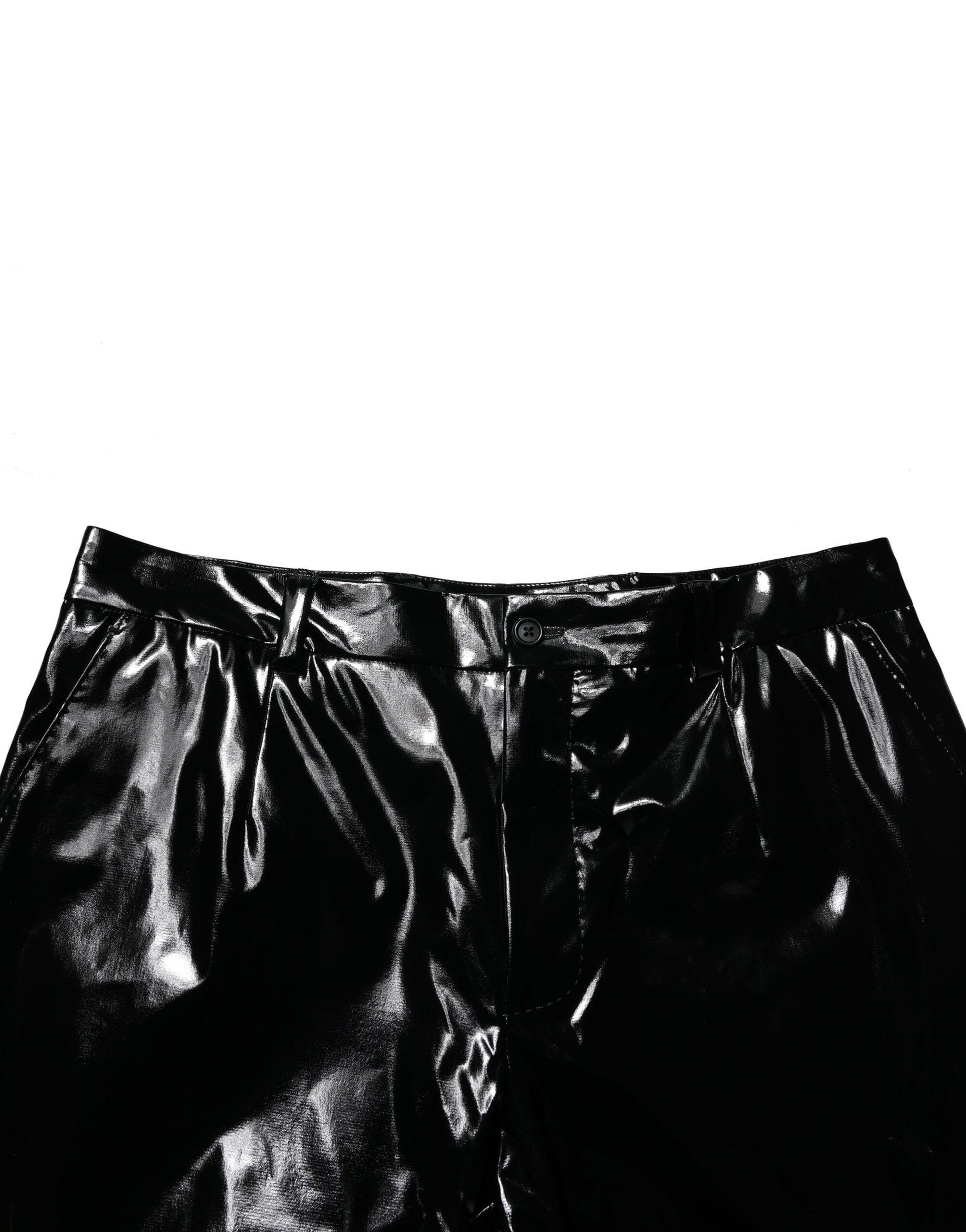 Dolce & Gabbana Schwarze, gerade Herrenhose aus Nylon