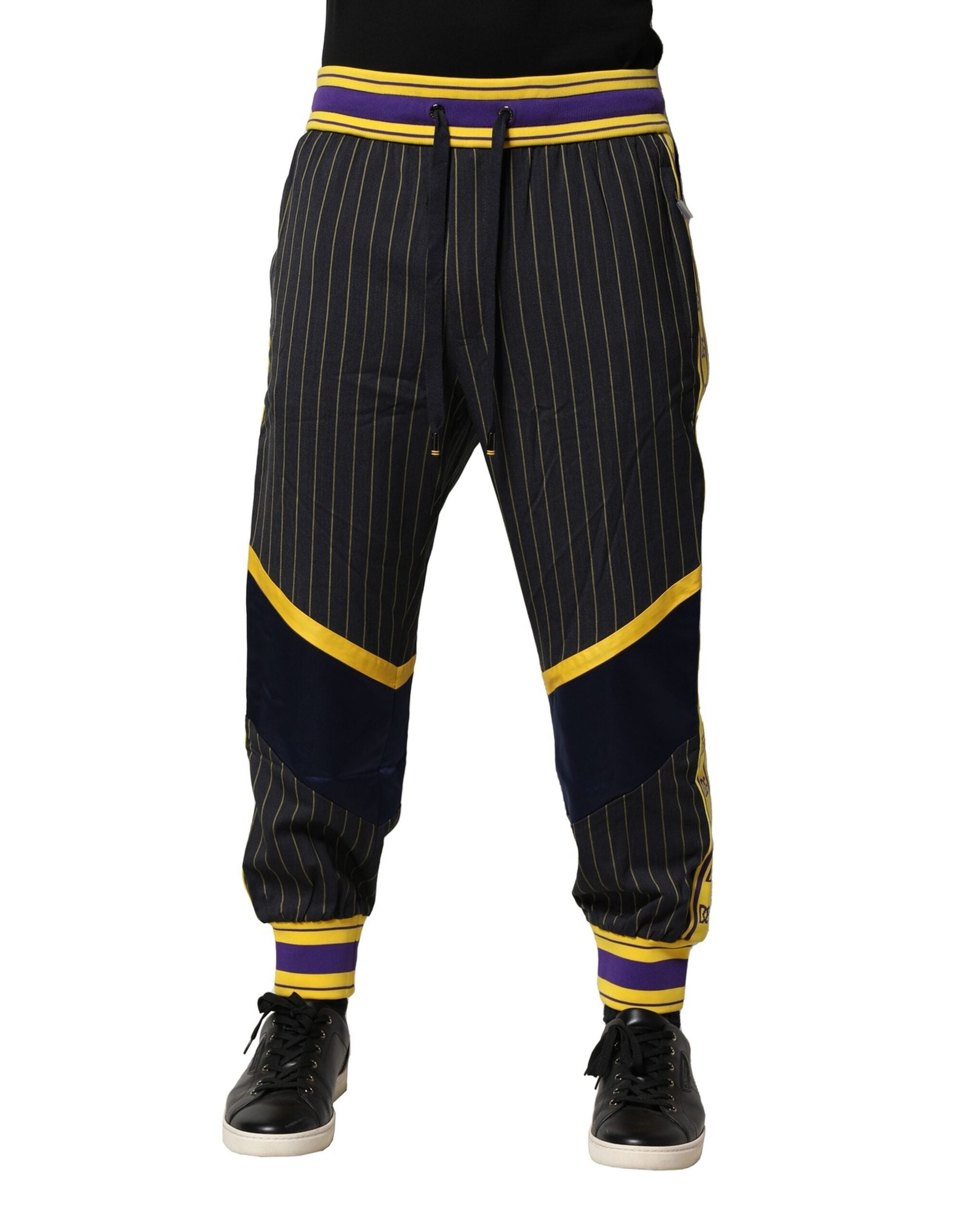 Dolce & Gabbana – Jogginghose aus Wolle mit mehrfarbigen Streifen