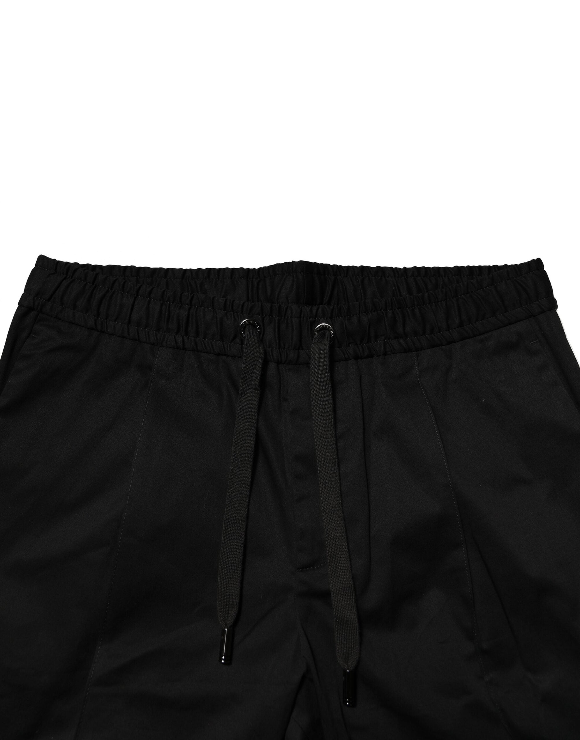 Pantaloni jogger Dolce & Gabbana negri din bumbac cu talie medie