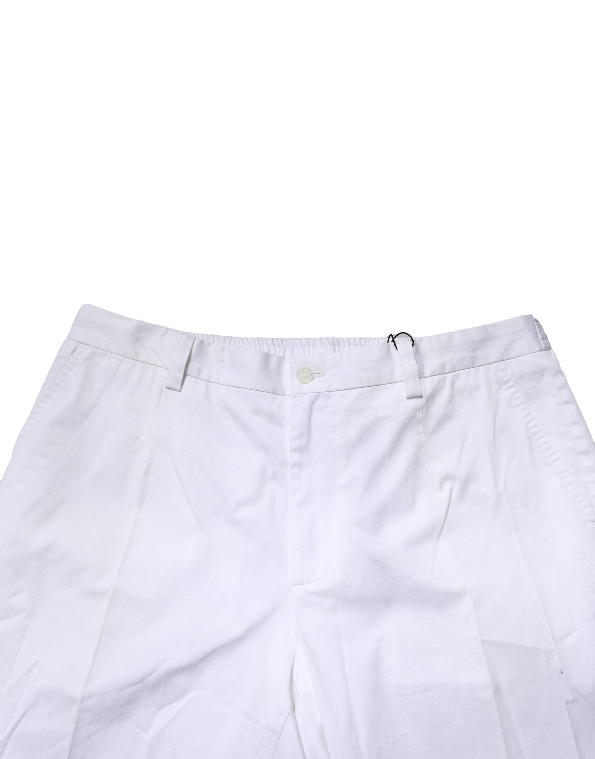 Rochie Dolce & Gabbana din bumbac alb, pantaloni slim formali