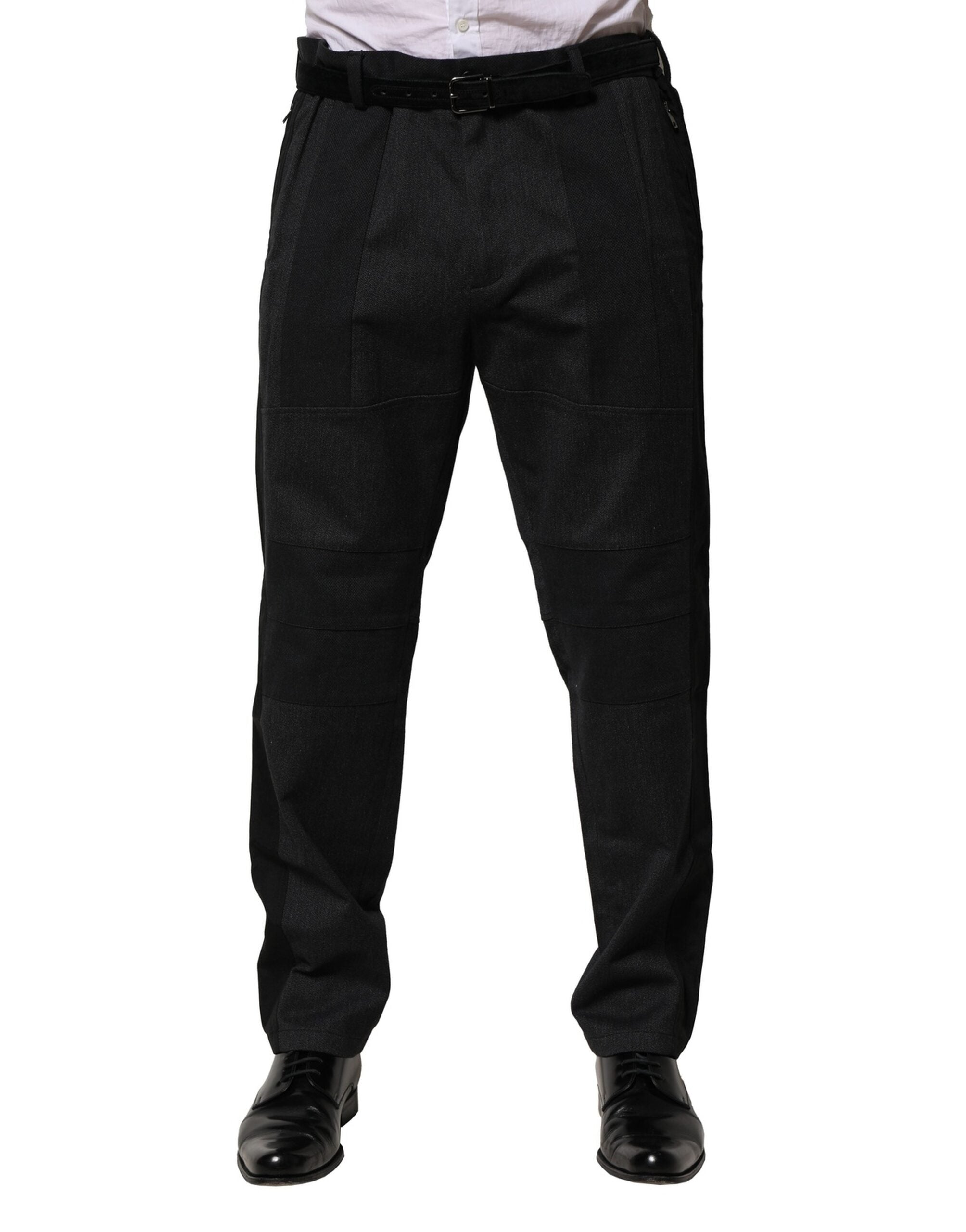 Dolce & Gabbana Rochie neagră din bumbac, pantaloni formali slim