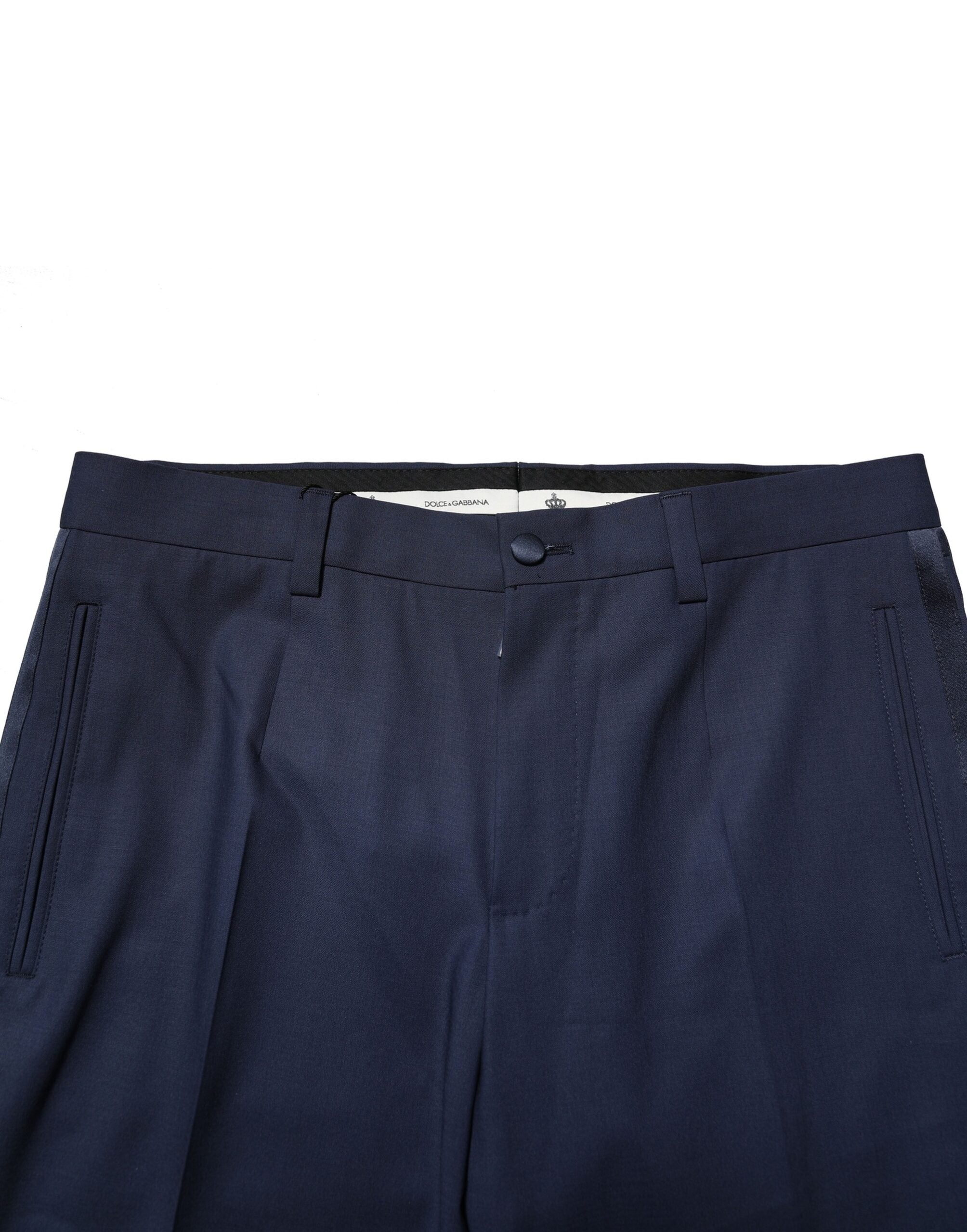 Dolce & Gabbana Dunkelblaue Anzughose aus Wolle