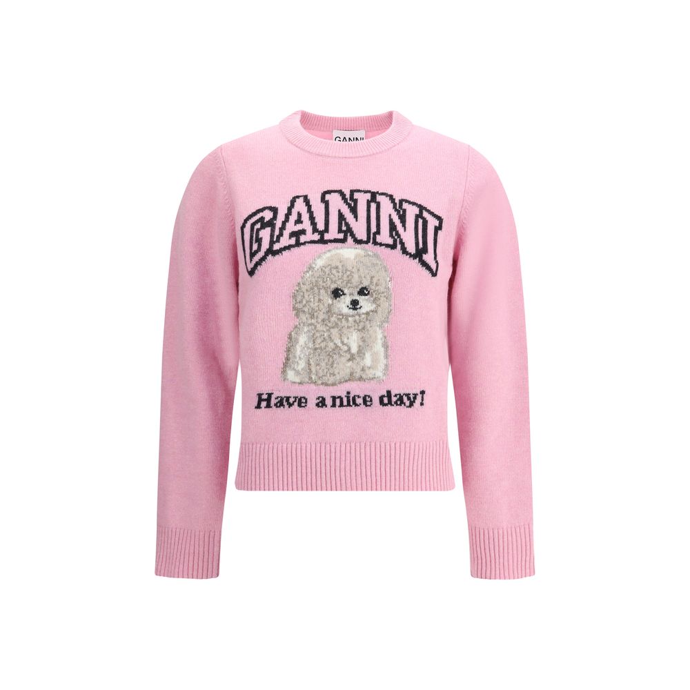 Pulover Ganni cu imprimeu de pudel