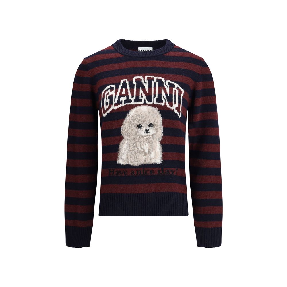 Pulover cu dungi Ganni Poodle
