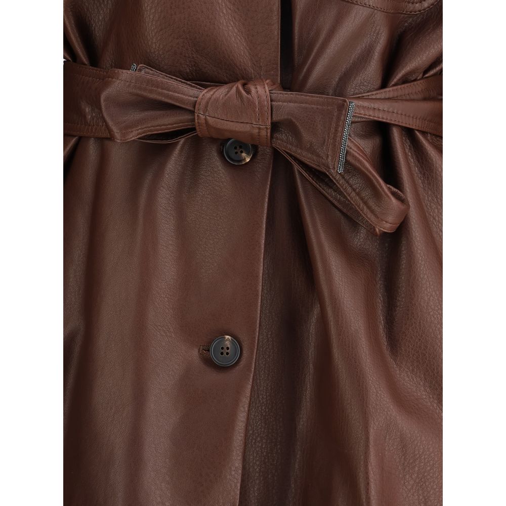 Brunello Cucinelli Sahara-Lederjacke