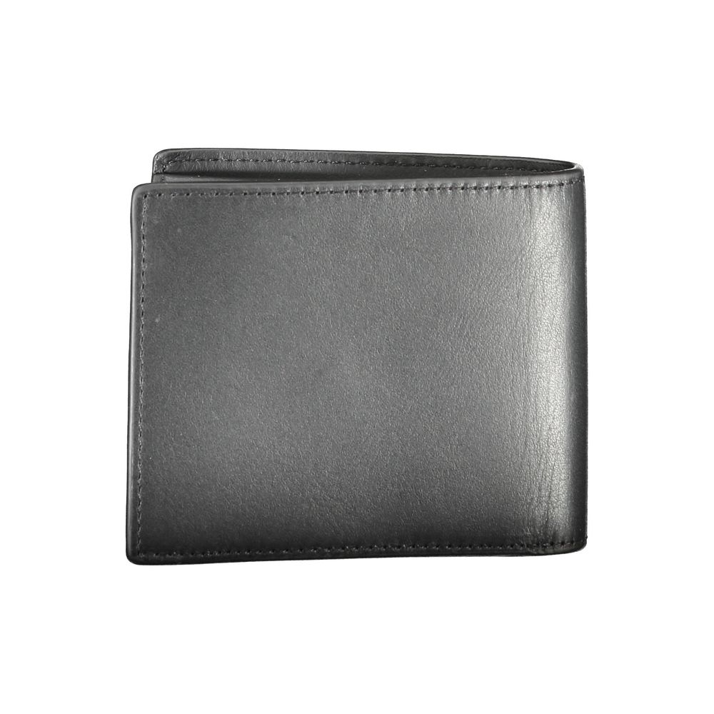 Tommy Hilfiger – Schwarze Lederbrieftasche für Herren