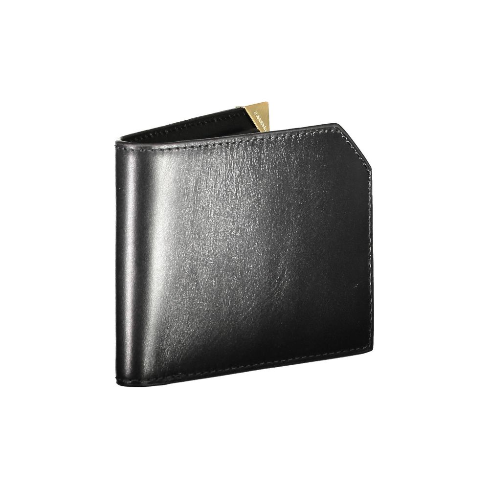 Calvin Klein „Schwarze Leder-Herrenbrieftasche“