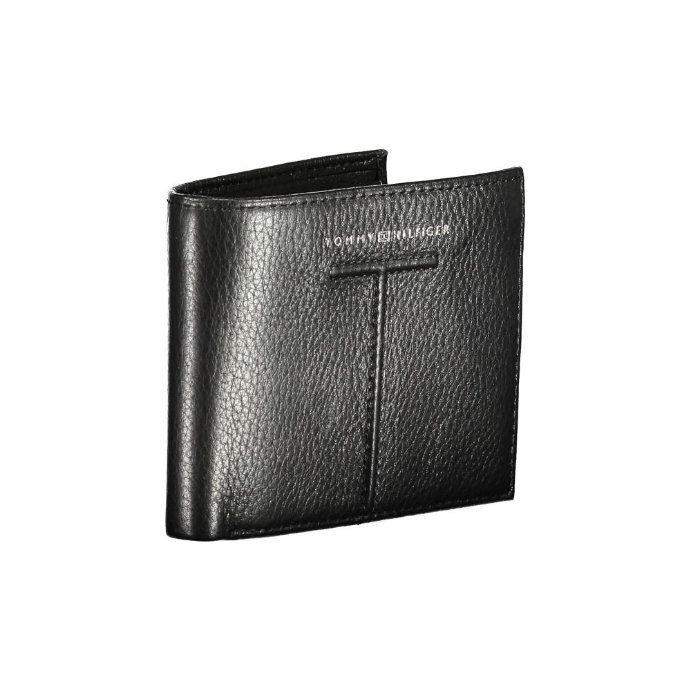 Tommy Hilfiger – Schwarze Lederbrieftasche für Herren