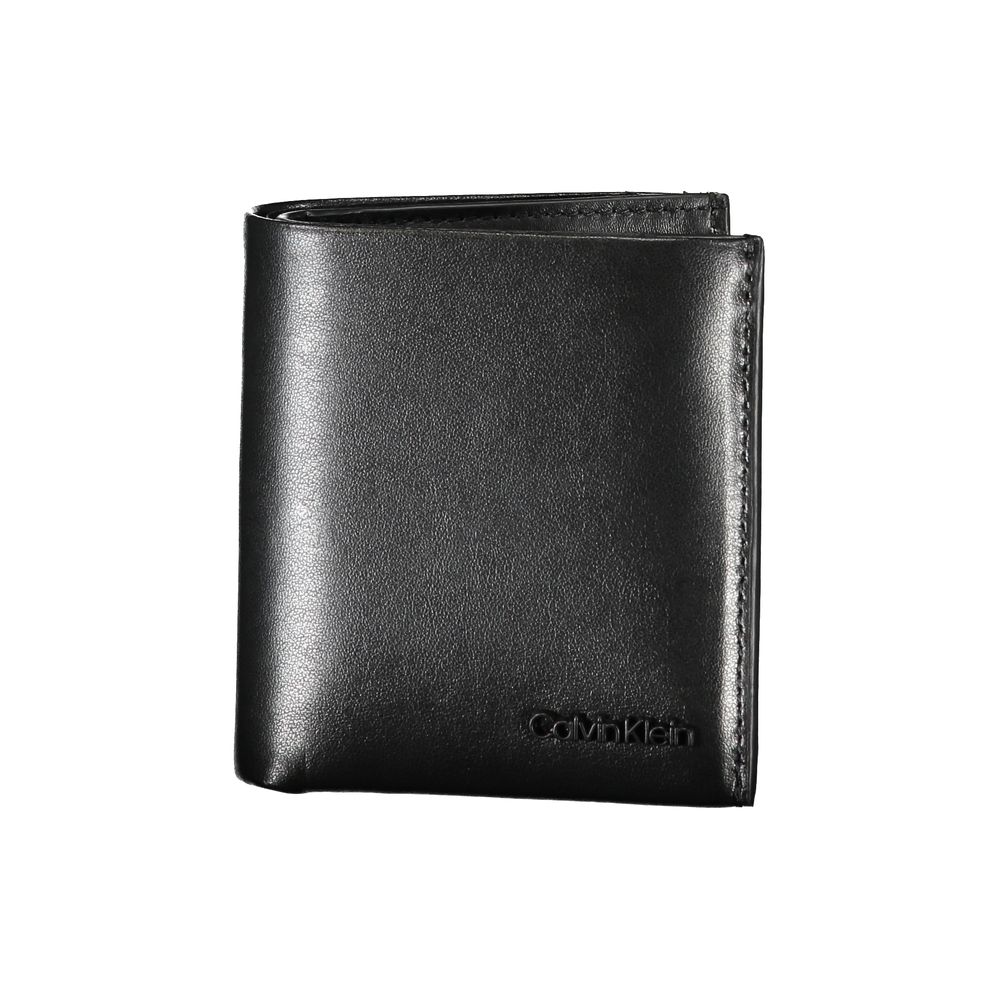 Portofel elegant din piele neagră RFID Calvin Klein