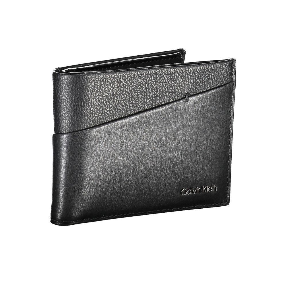 Calvin Klein – Elegante, zweifach gefaltete Brieftasche aus Leder mit RFID-Blockierung