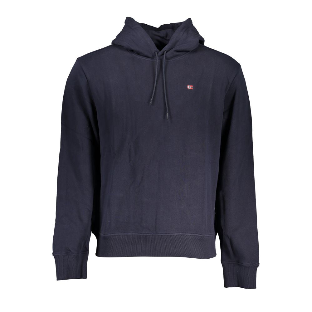Napapijri Chic Blauer Baumwollpullover mit Kapuze für Herren