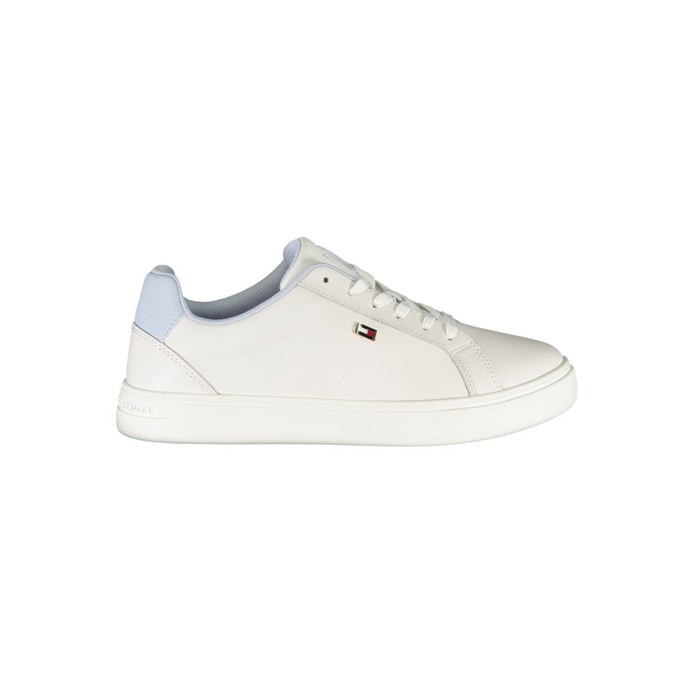 Tommy Hilfiger – Weiße Polyester-Sneaker