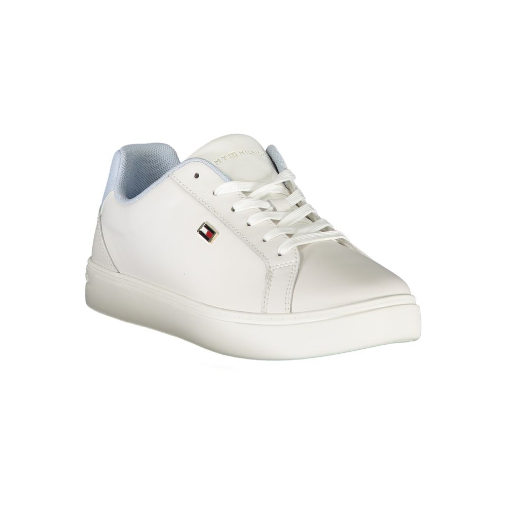 Tommy Hilfiger – Weiße Polyester-Sneaker
