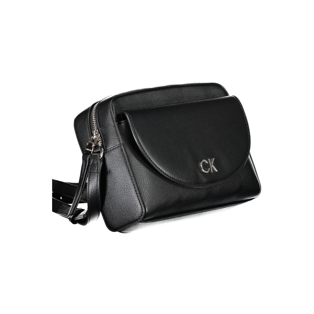 Geantă de mână Calvin Klein neagră din polietilenă