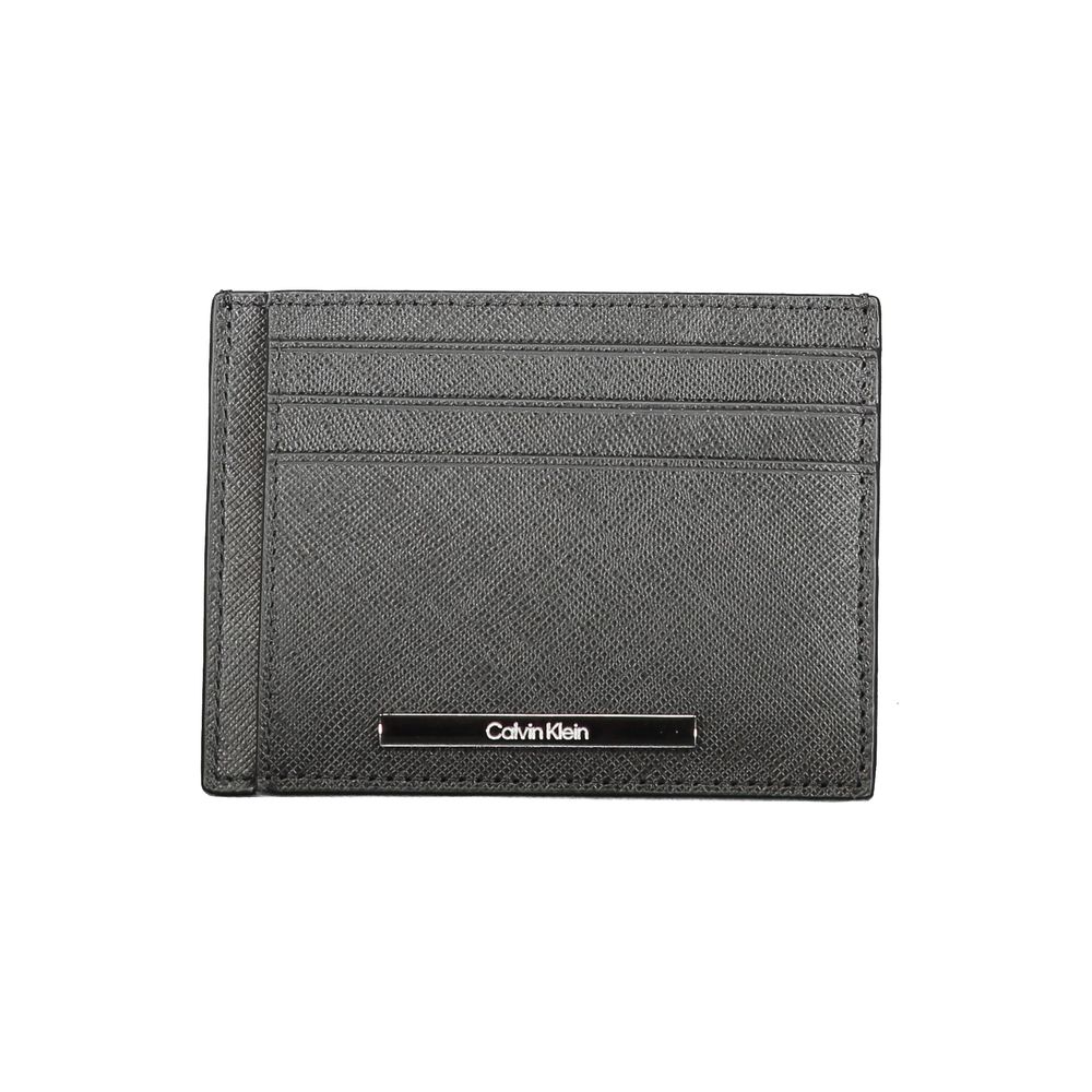 Calvin Klein Schwarze Lederbrieftasche