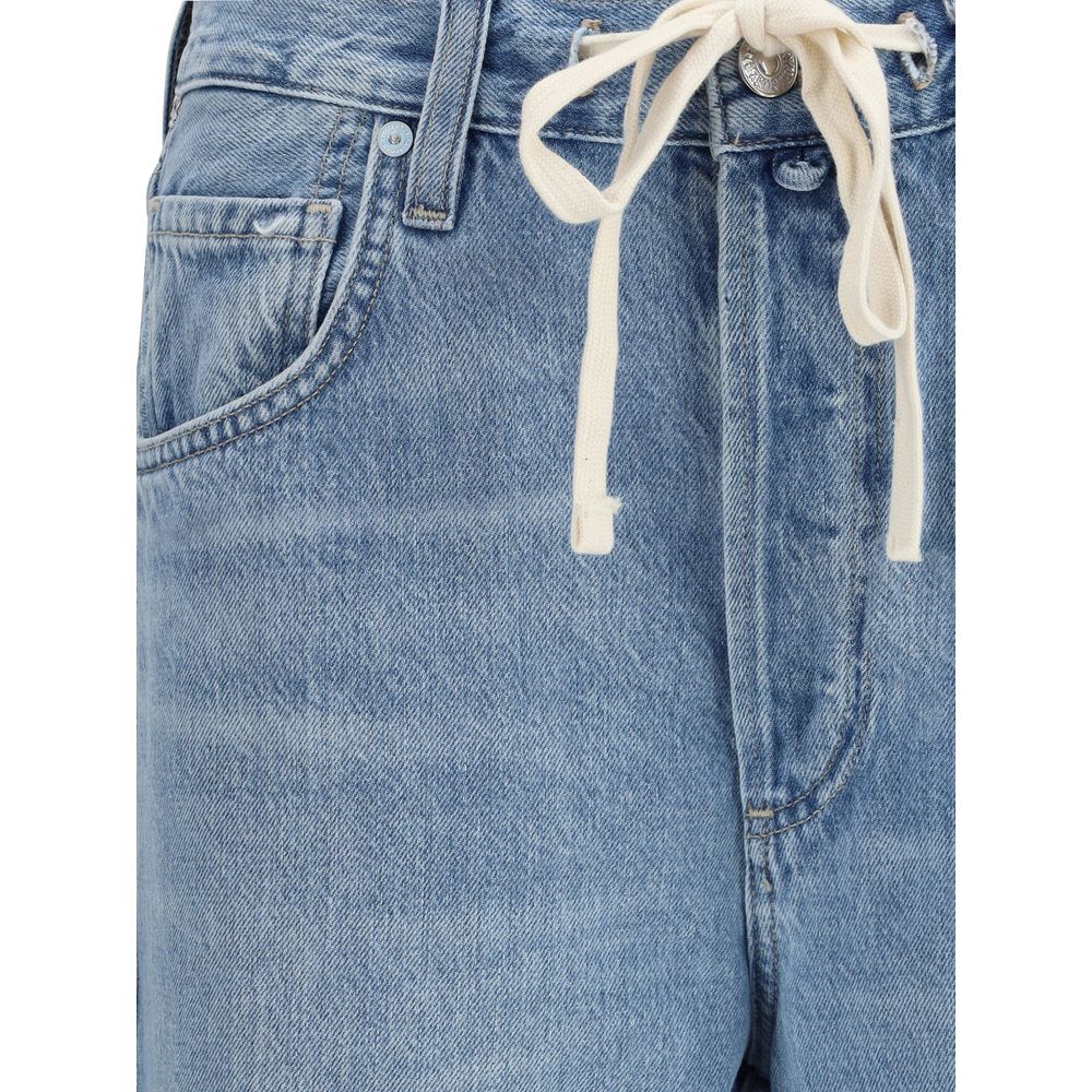 Citizens of Humanity Light Blue Cotton High-Waisted Jean