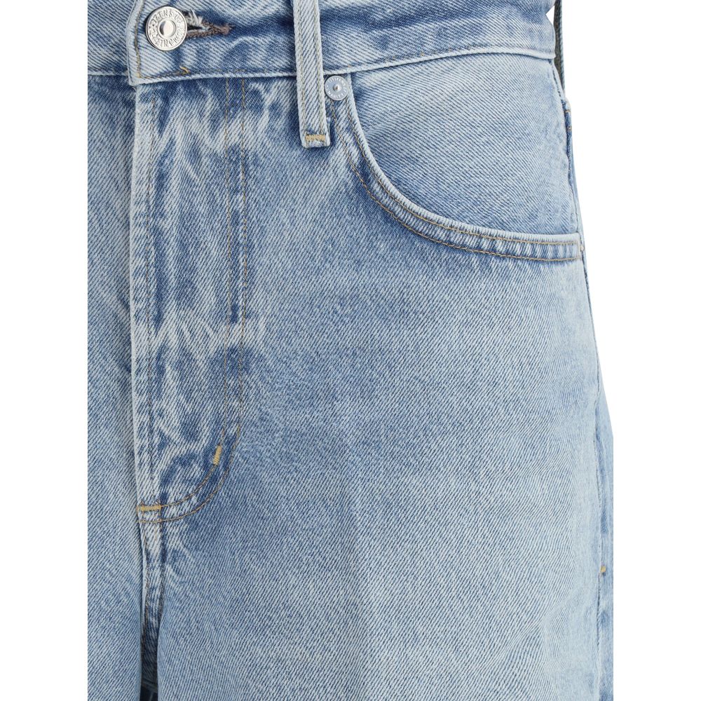 Citizens of Humanity Light Blue Cotton Straight-Leg Jeans
