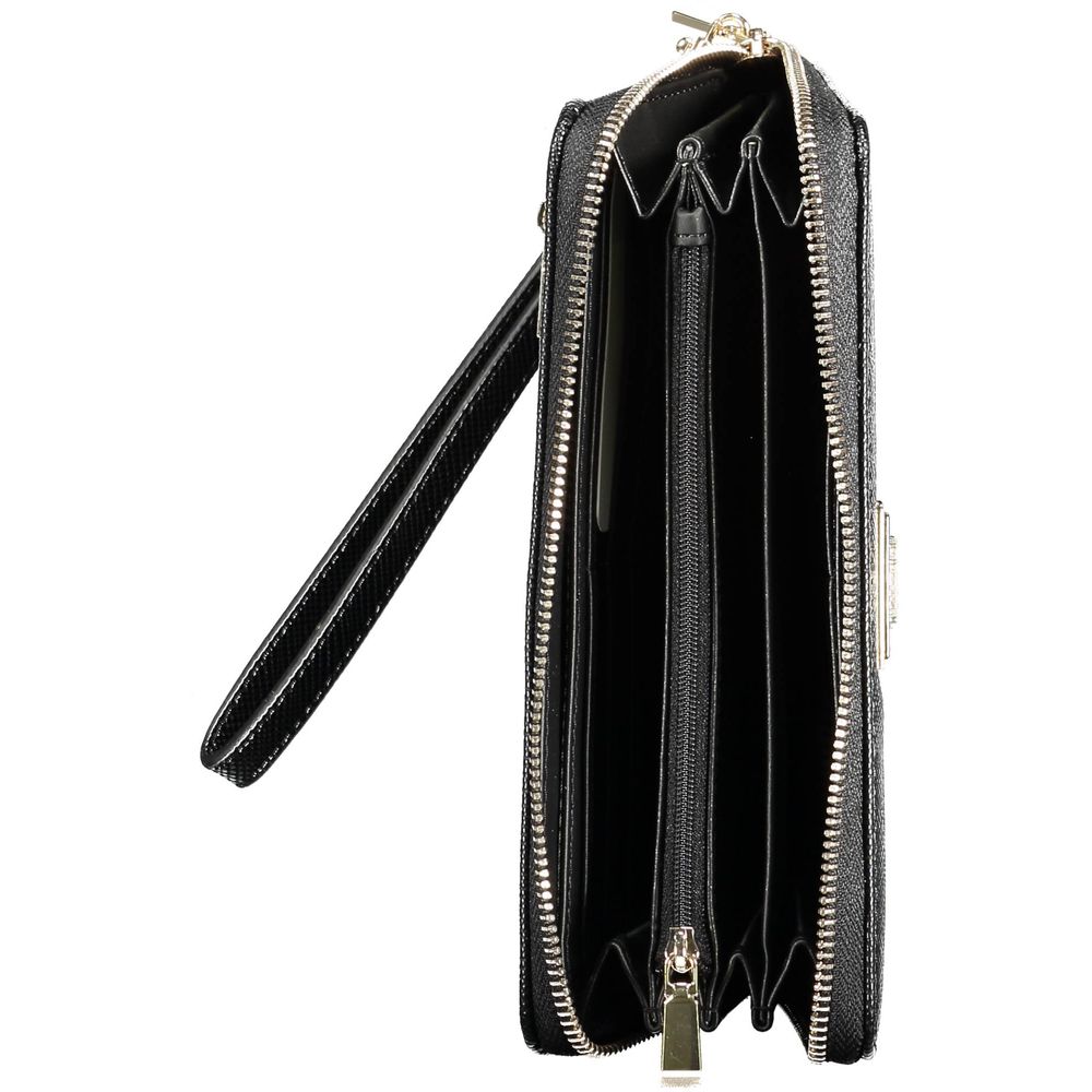 Portofel Guess Jeans negru din polietilenă pentru femei