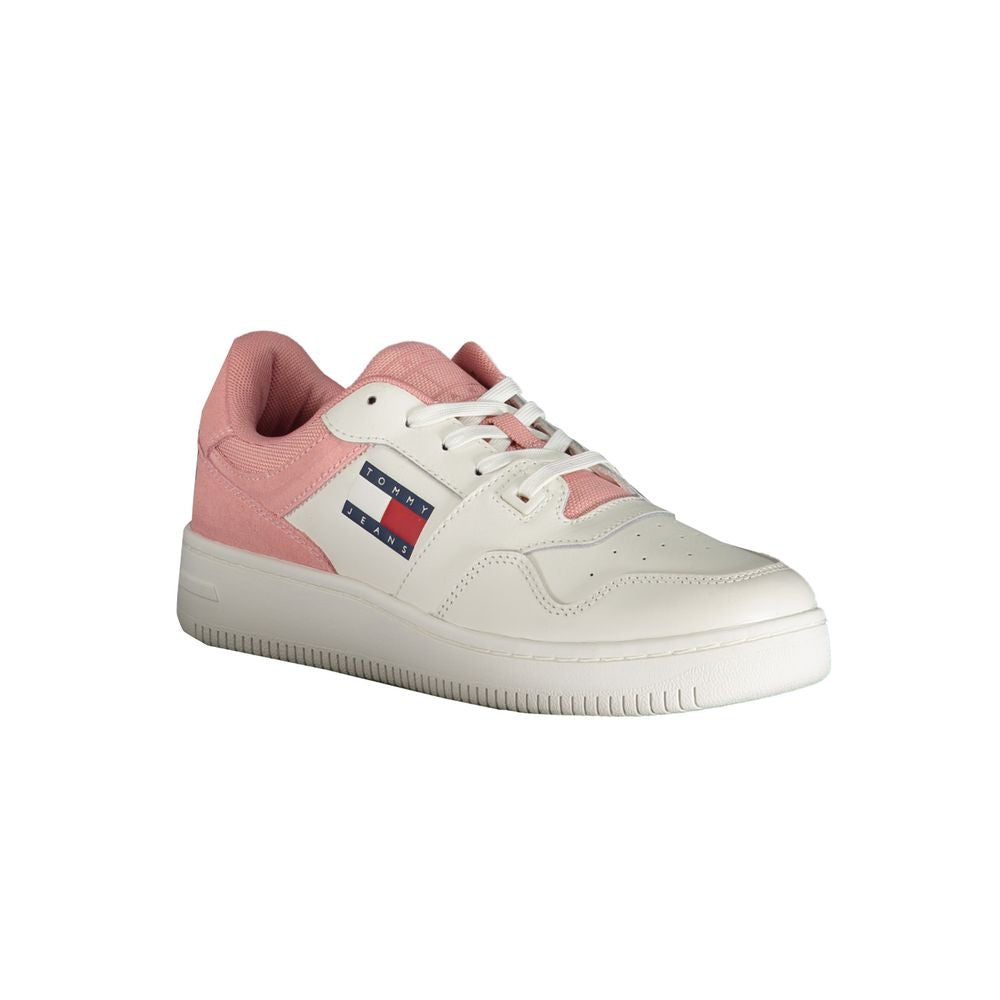 Tommy Hilfiger – Rosafarbener Polyester-Sneaker