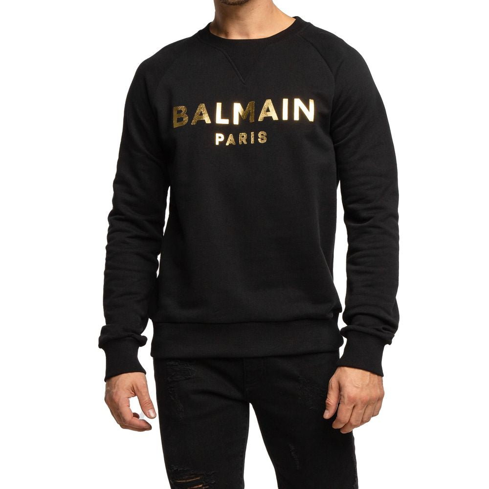 Pulover Balmain negru din bumbac