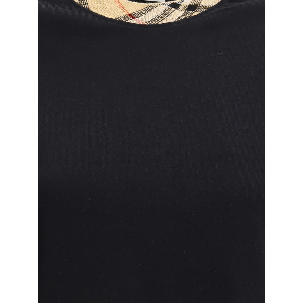 Burberry – Kariertes T-Shirt mit Rundhalsausschnitt