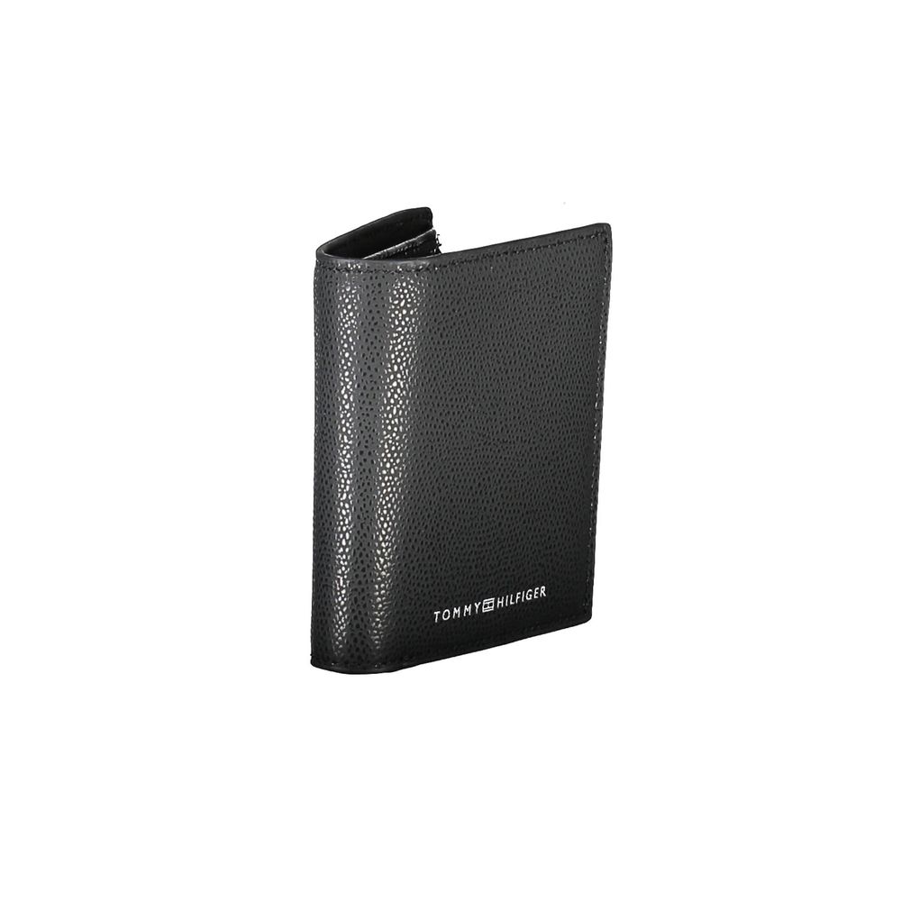 Tommy Hilfiger – Schwarze Lederbrieftasche für Herren