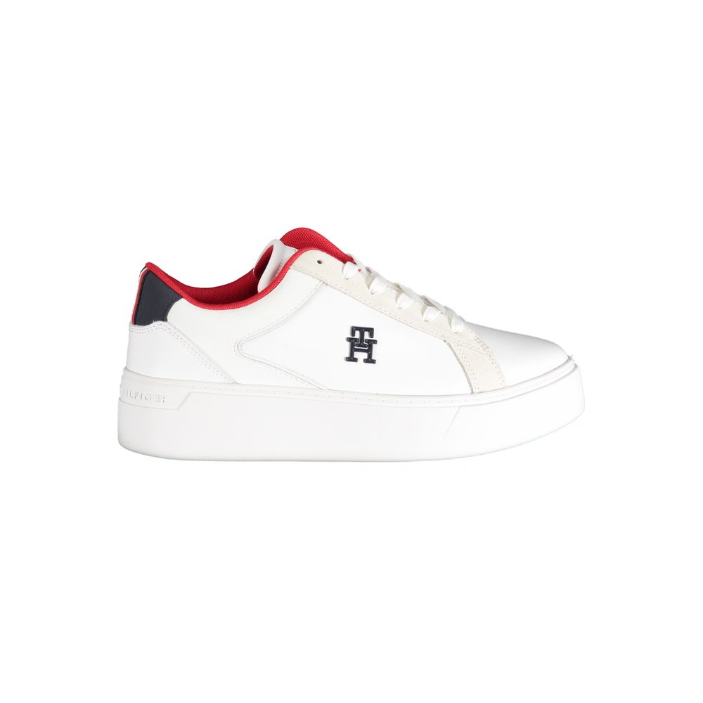 Pantofi sport Tommy Hilfiger albi din poliester