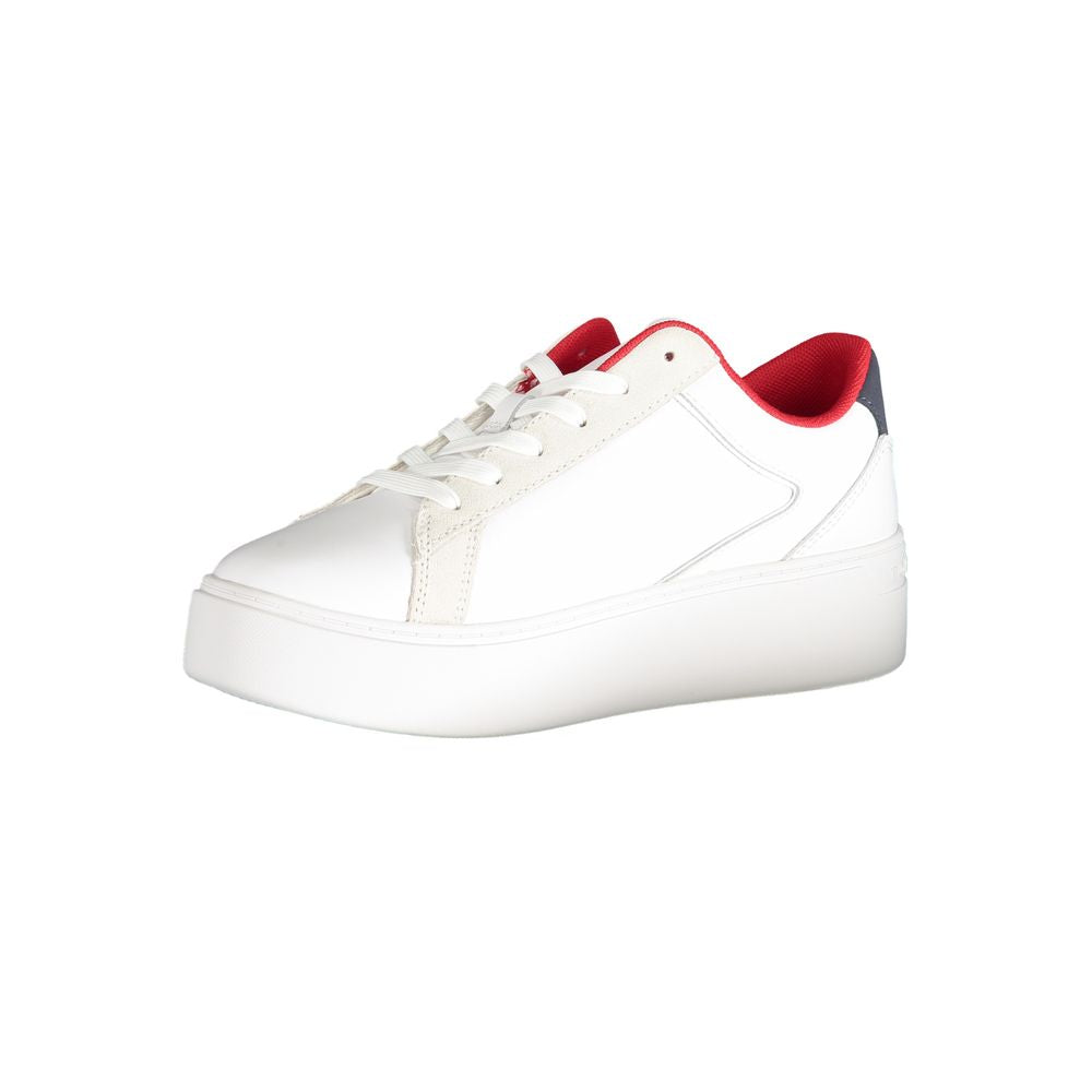 Pantofi sport Tommy Hilfiger albi din poliester