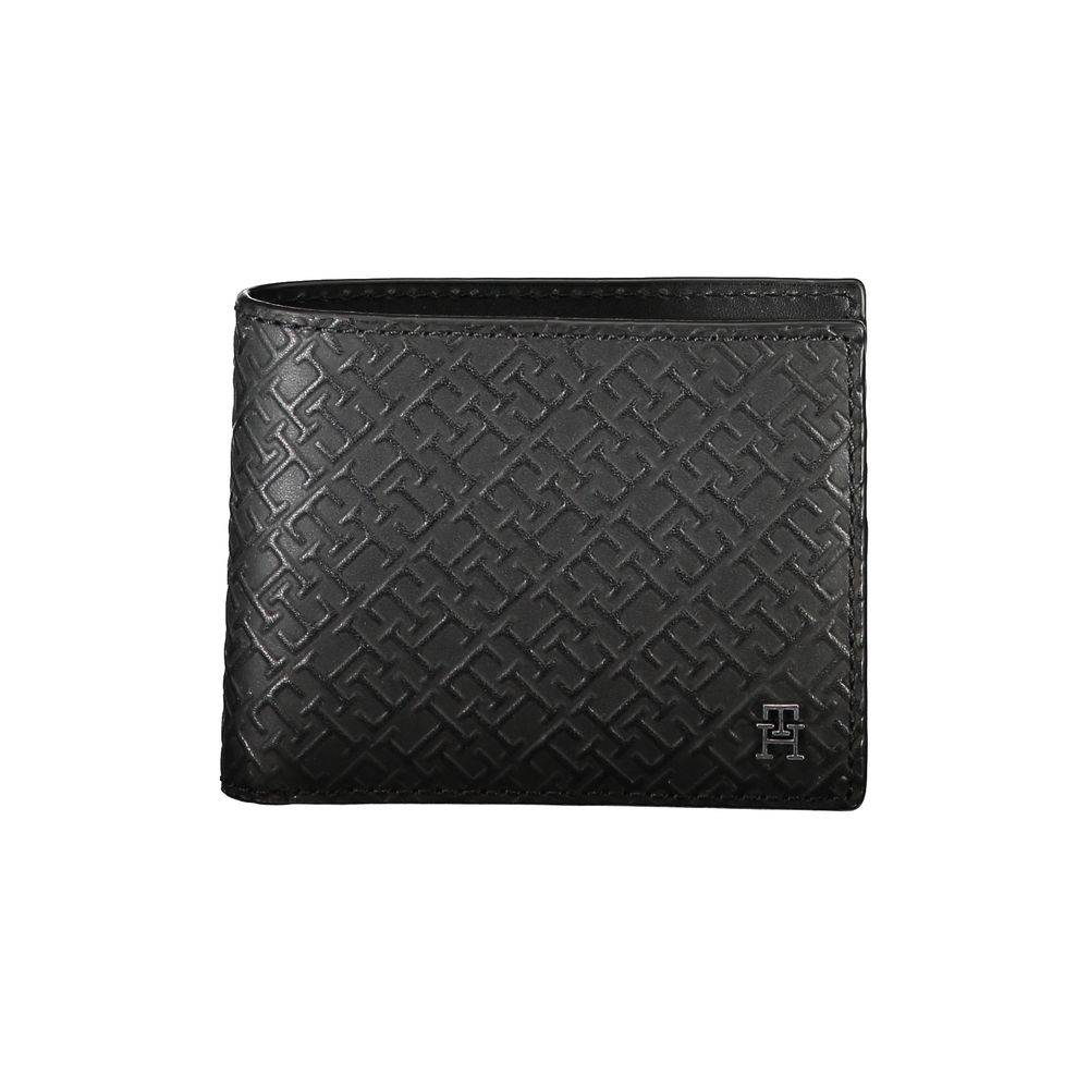Portofel dublu elegant din piele Tommy Hilfiger cu detalii contrastante
