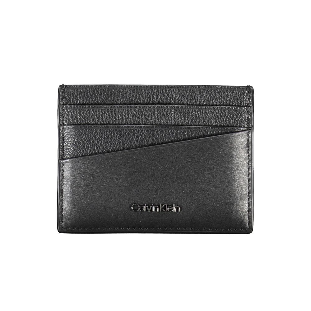 Portcard elegant din piele Calvin Klein, negru atemporal